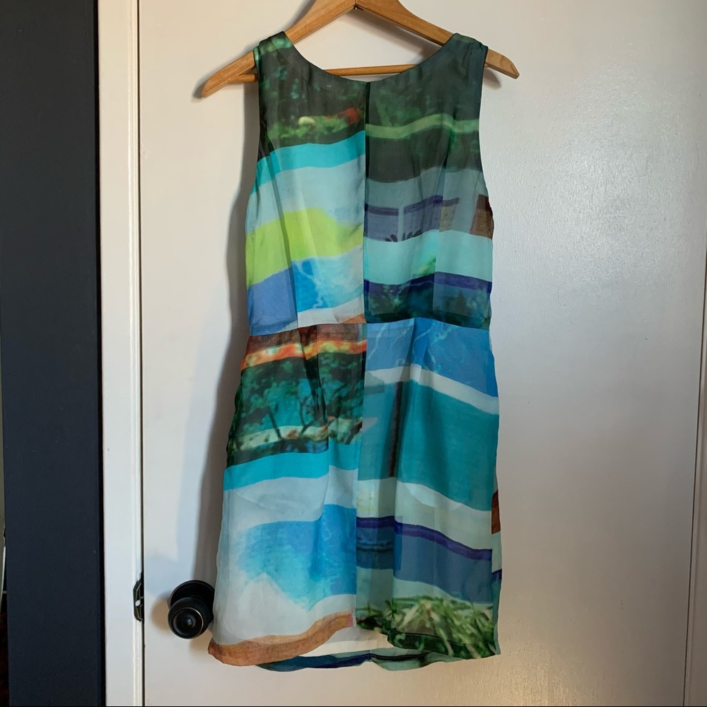 Rag & Bone Silk Dress 2 Multicolour Sleeveless Mini